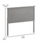Flash Furniture Full Gray Wash Herringbone Adjustable Headboard MG-97881-FHB-F-GRWSH-GG - alternate 4